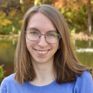 photo of tess mcrae by library pond